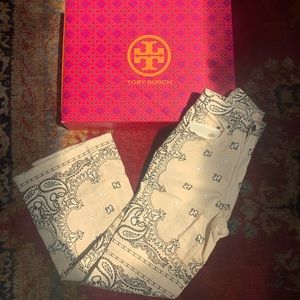 Tory Burch Cream Bandana Print Pants size 27